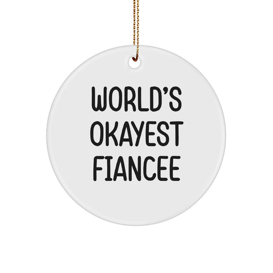 Fiancee Surprise Circle Ornament Christmas Gift for Family Joy - Image 1