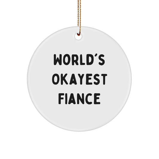 Favorite Fiance Circle Ornament for Kids Christmas Surprise Gift - Image 1