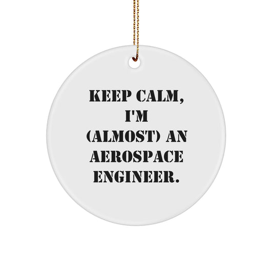 Novelty Keep Calm Aerospace Engineer Christmas Ornament for Friends Gift - Image 1