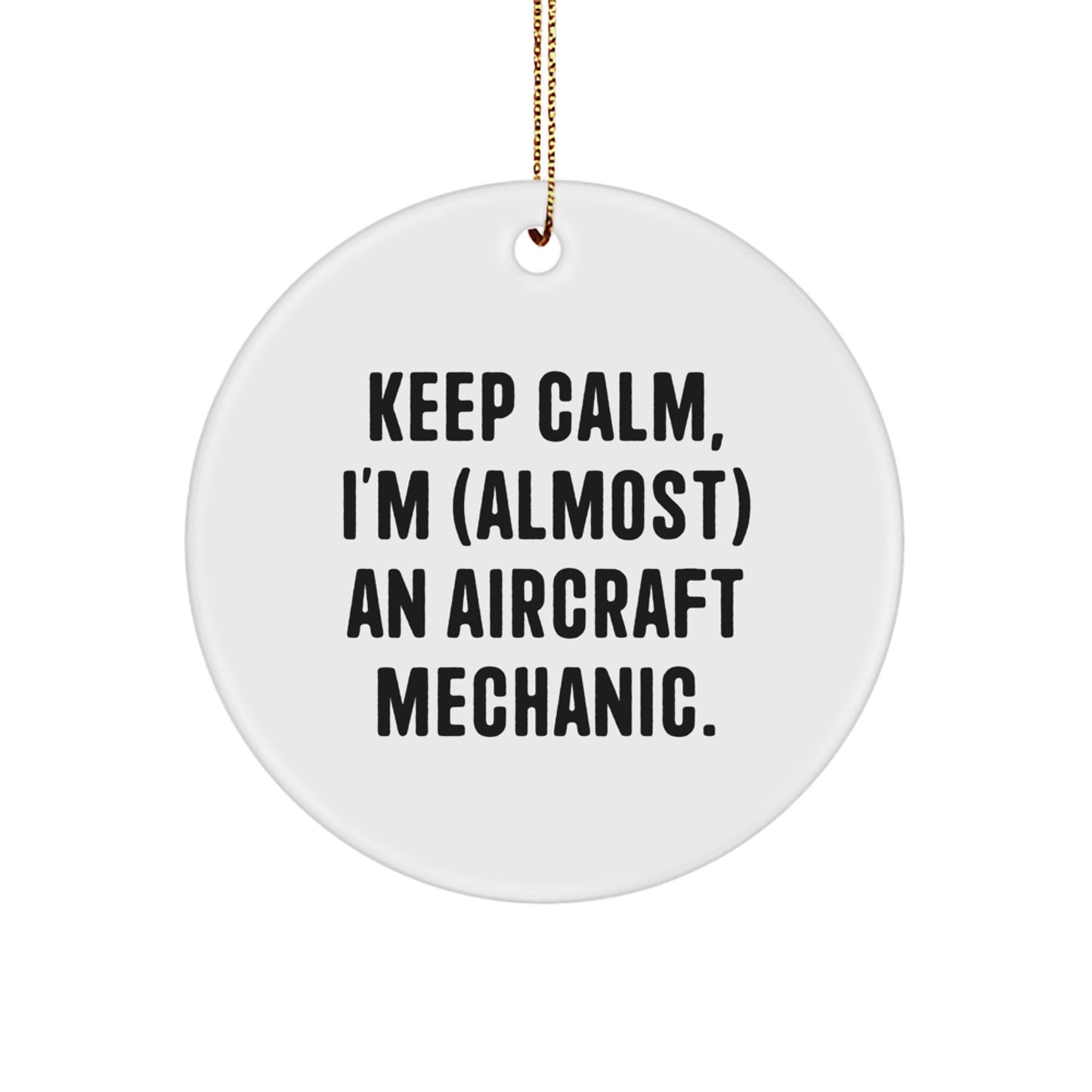 Novelty Aircraft Mechanic Christmas Ornament Gift for Friends - Image 1