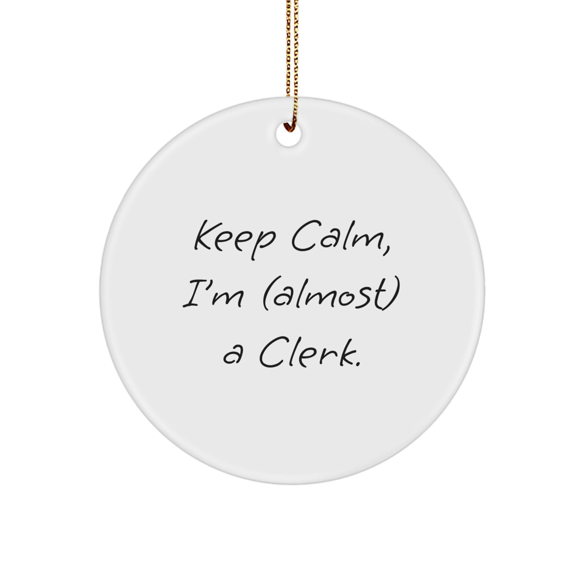 Clerk Favorite Circle Ornament Christmas Gift for Kids - Image 1