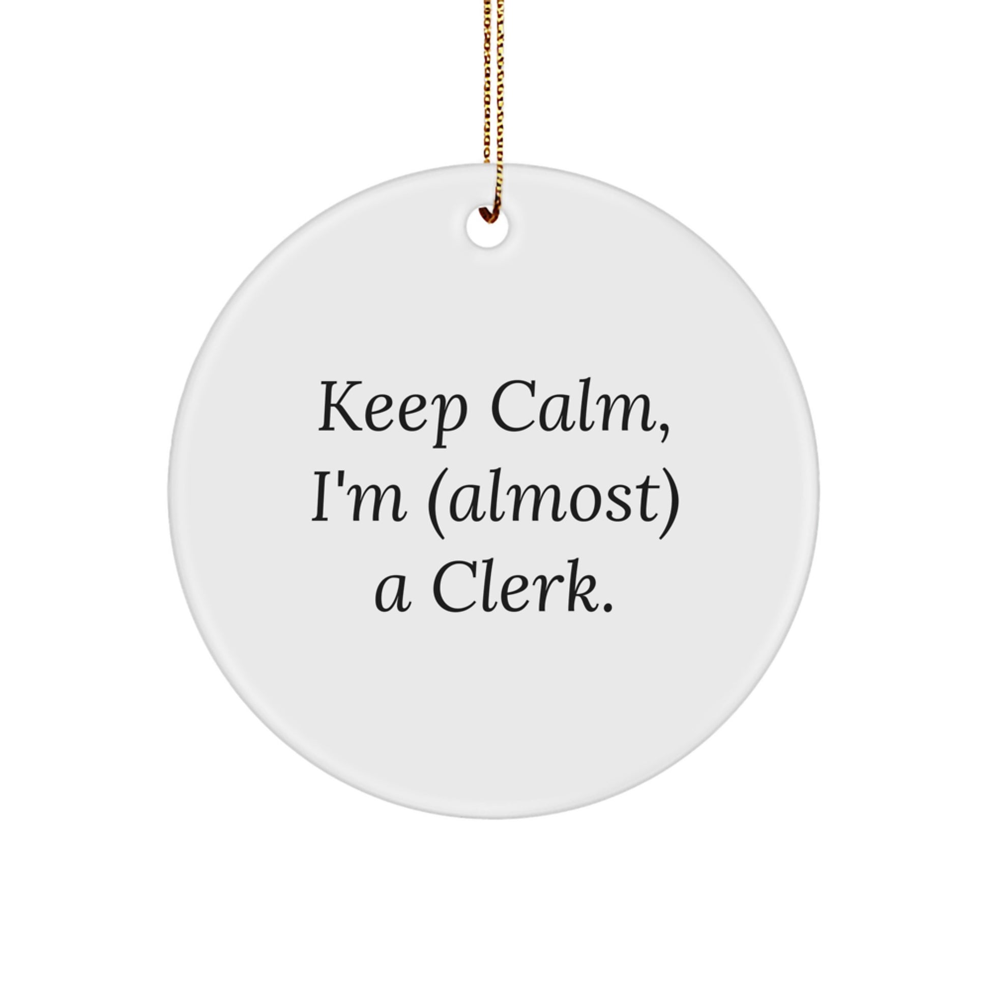 Clerk Circle Christmas Ornament Idea Gift for Coworkers Holiday Keepsake - Image 1