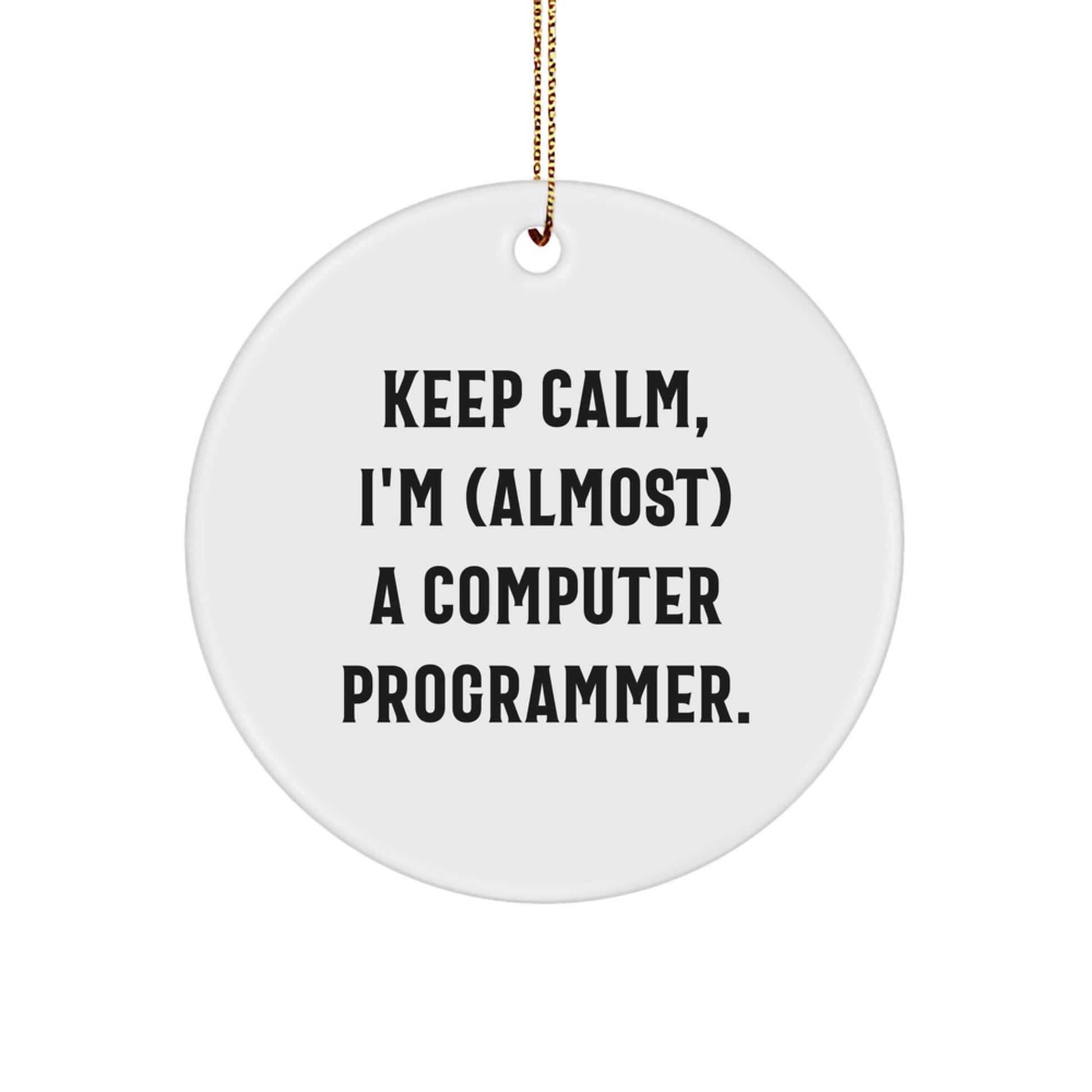 Computer Programmer Keepsake Christmas Ornament for Him Gift - Image 1