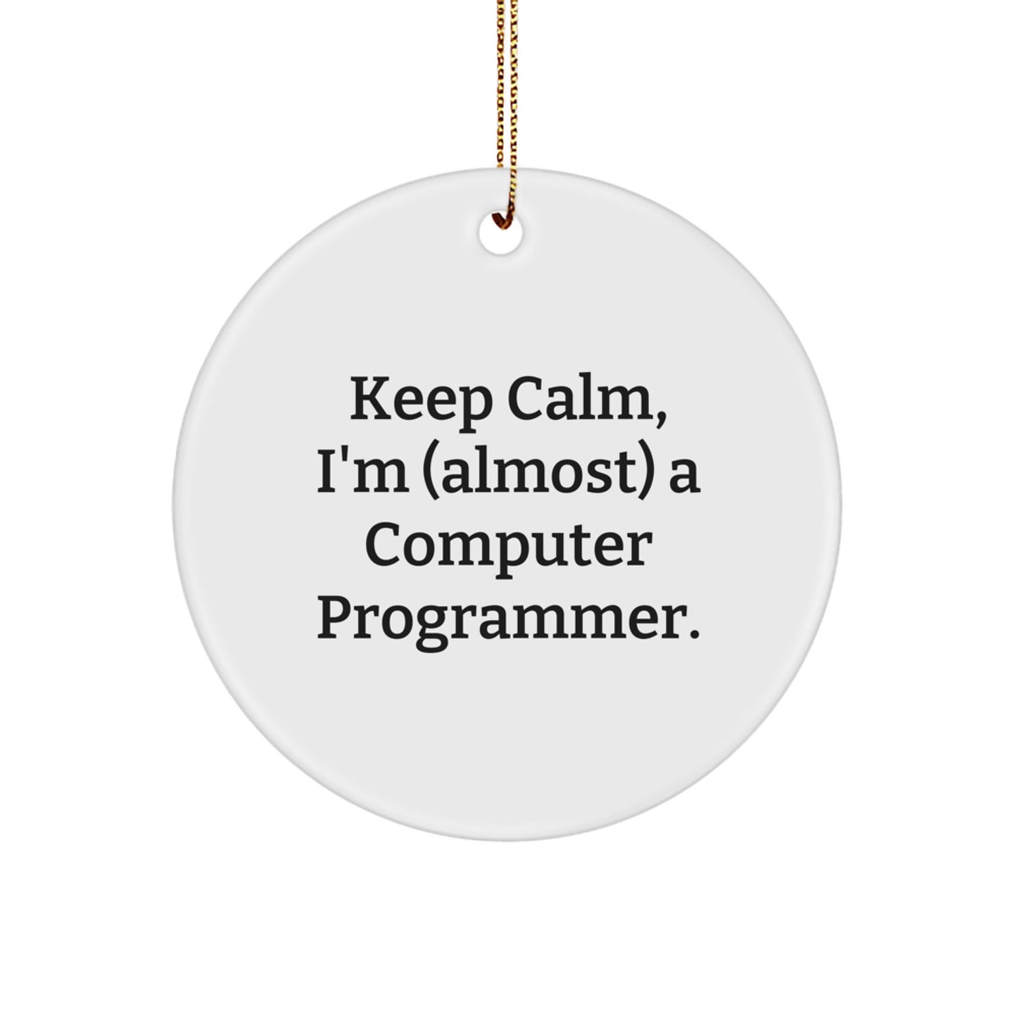 Novelty Computer Programmer Christmas Ornament for Friends Gift - Image 1