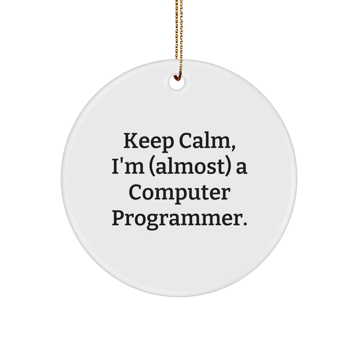 Novelty Computer Programmer Christmas Ornament for Friends Gift - Image 1