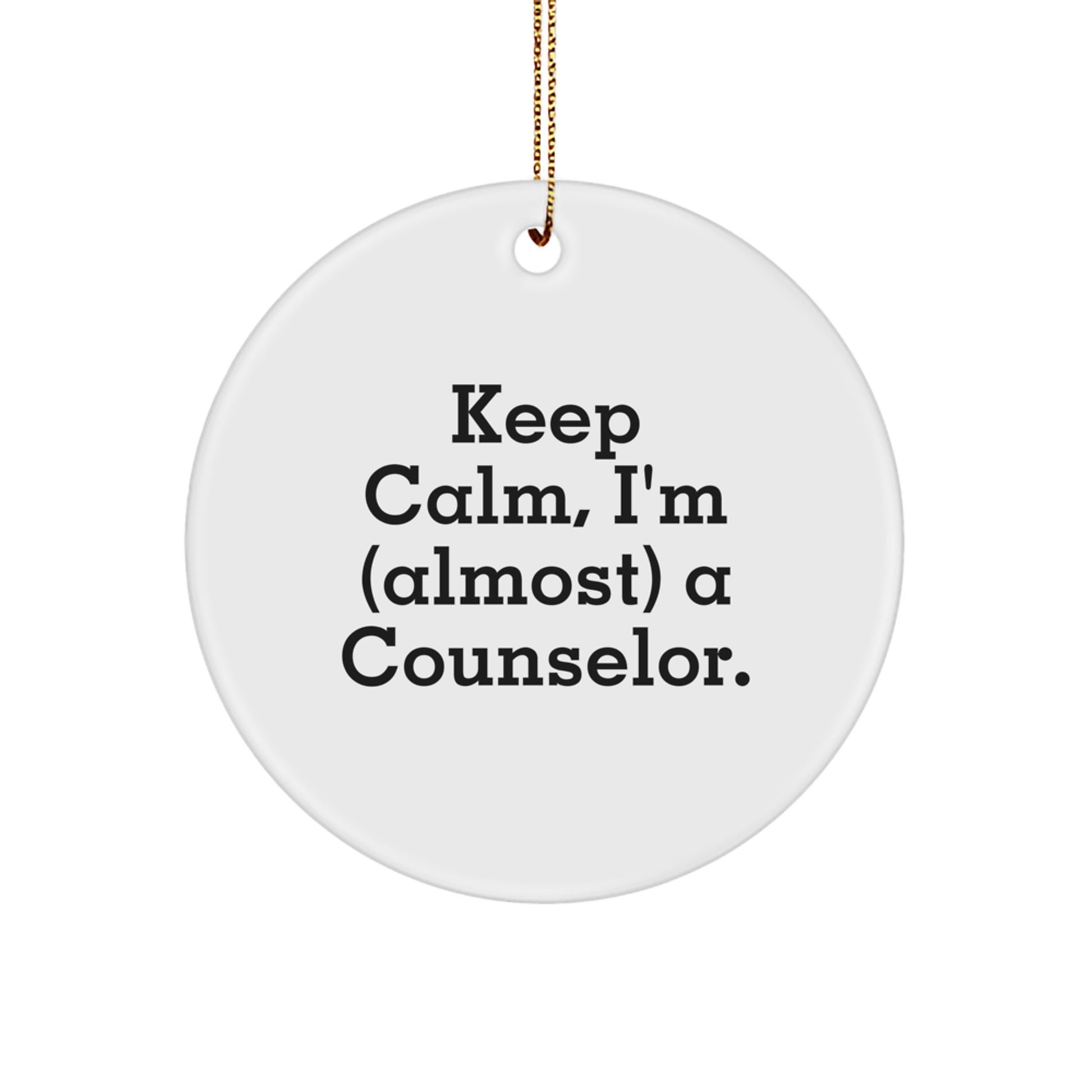 Calm Counselor Novelty Christmas Ornament for Friends Gift - Image 1