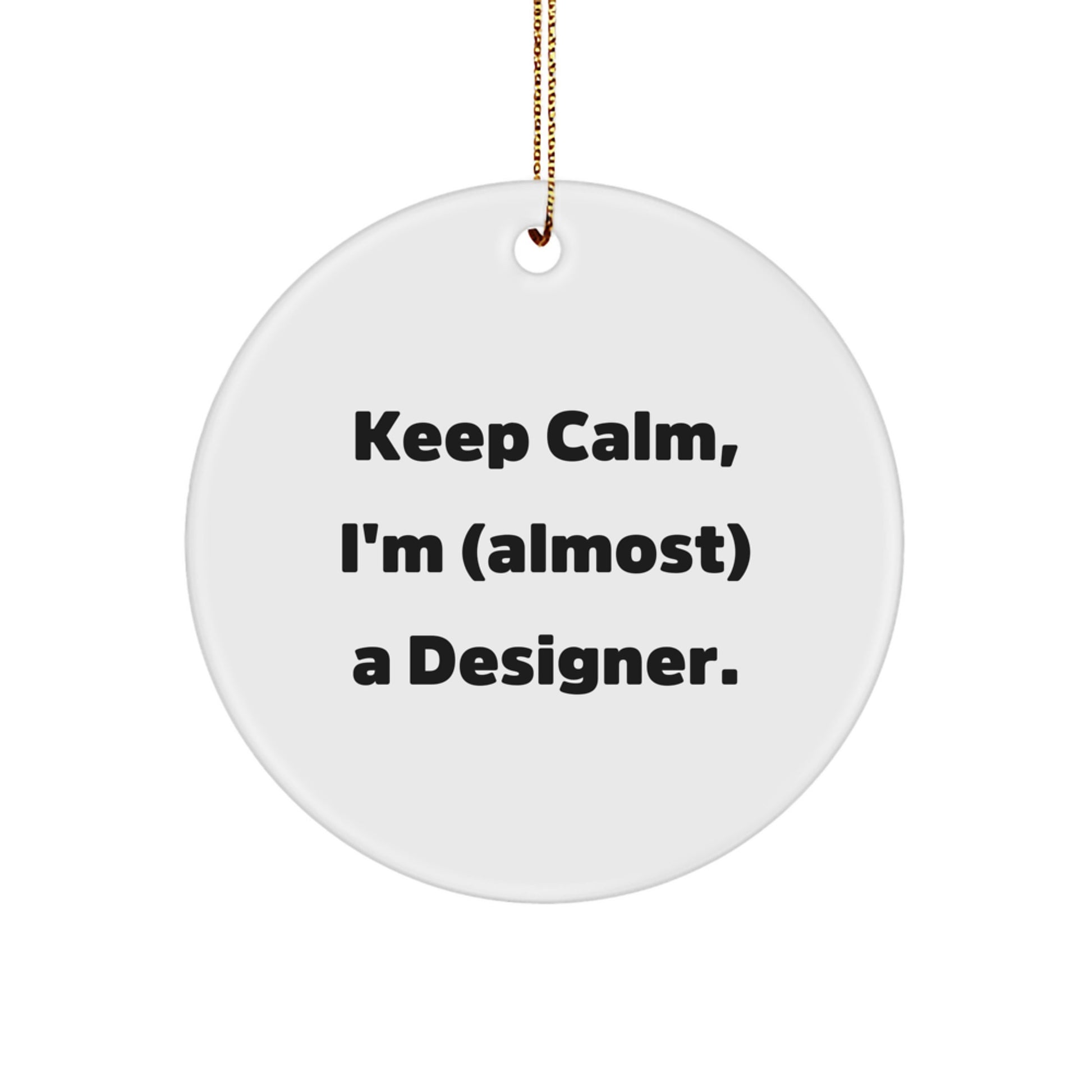 Designer Circle Ornament for Coworkers Idea Christmas Gift - Image 1