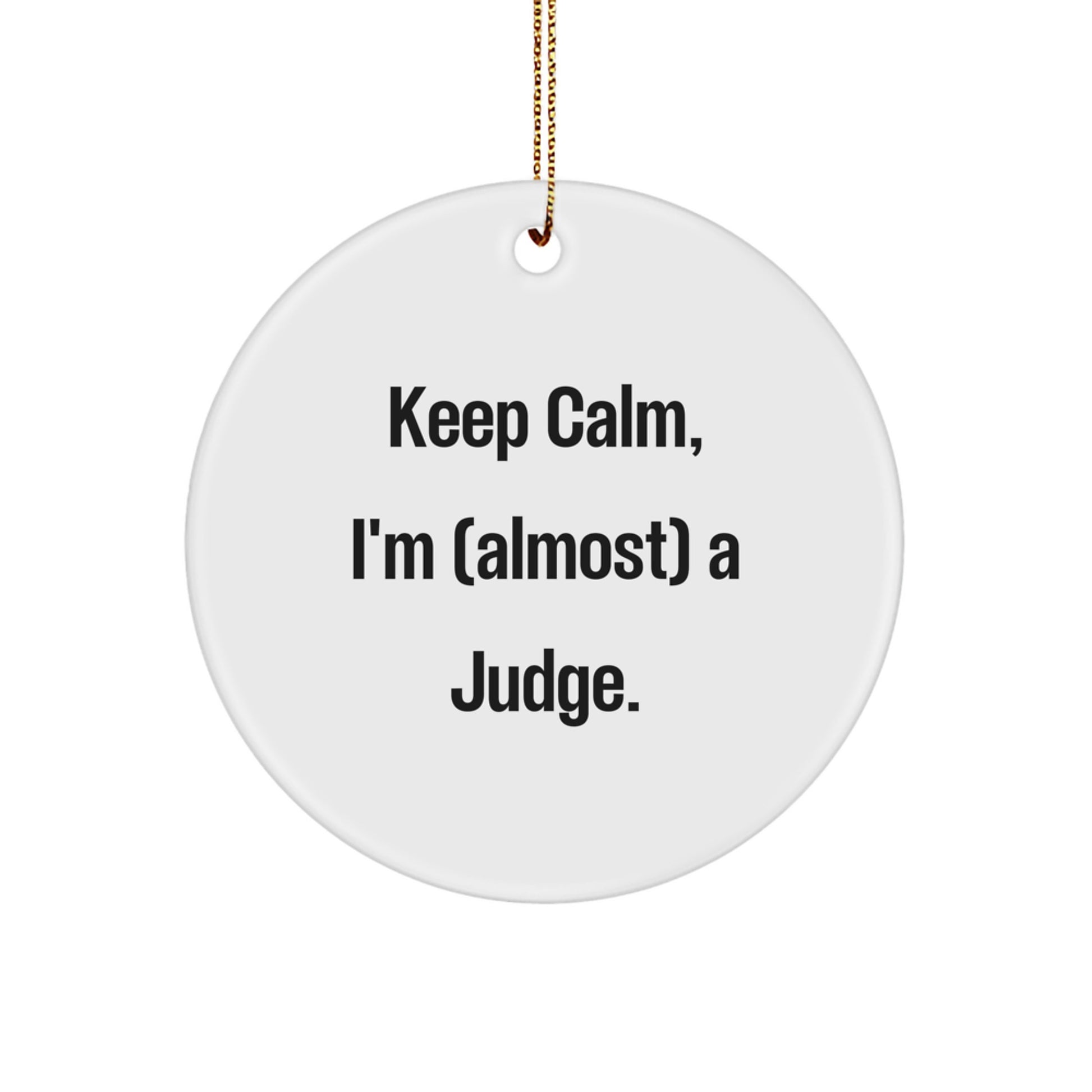 Witty Judge Christmas Ornament for Friends Gift - Image 1