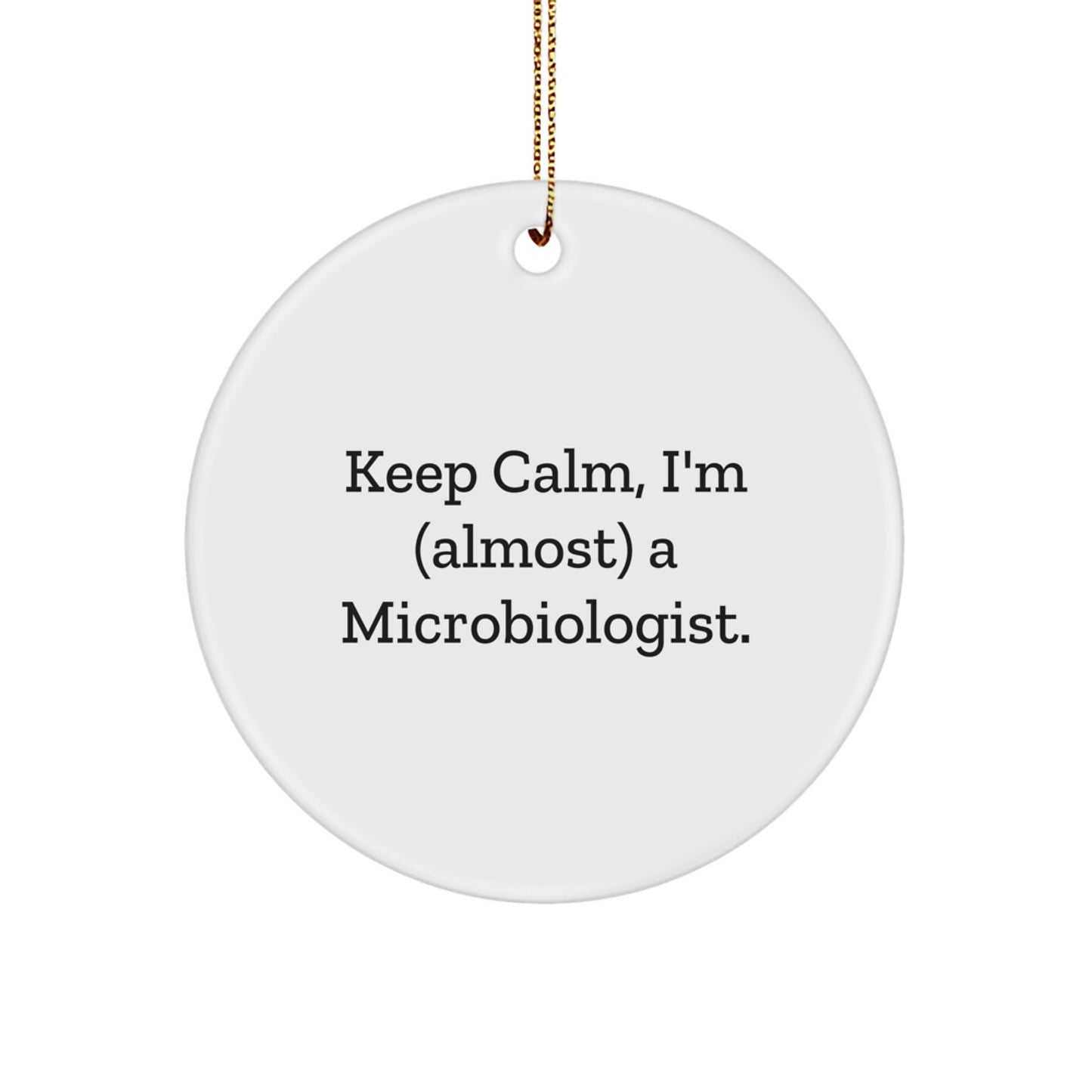 Christmas Gift for Her Microbiologist Circle Ornament Present - Image 1
