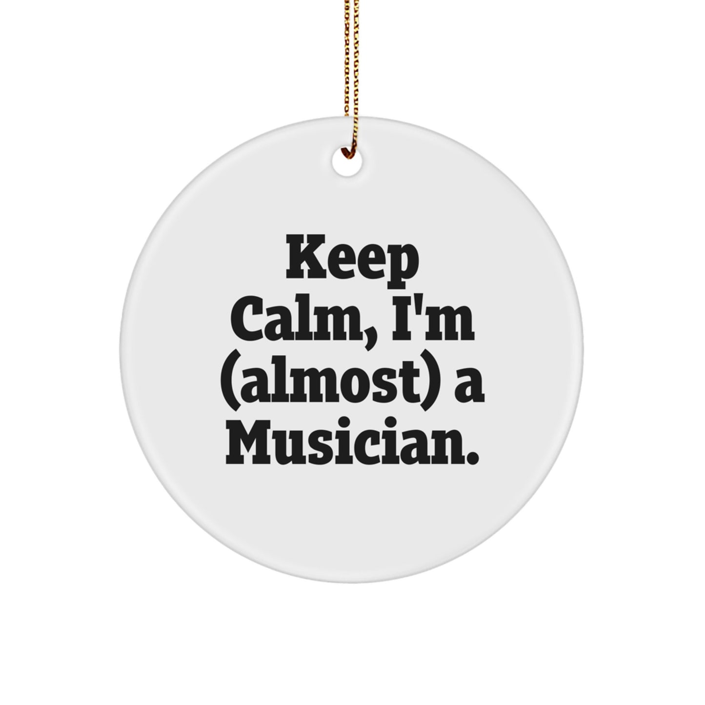 Musician Circle Ornament Idea for Coworkers Christmas Gift - Image 1