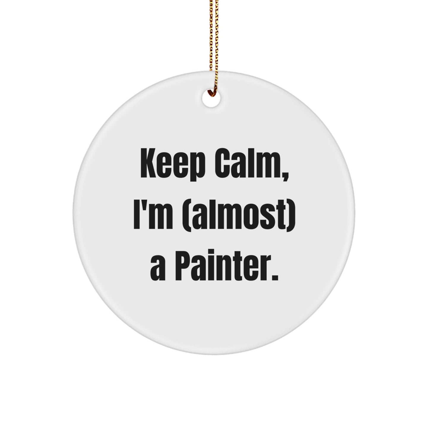 Painter Circle Ornament Personal Keepsake for Him Christmas Gift - Image 1