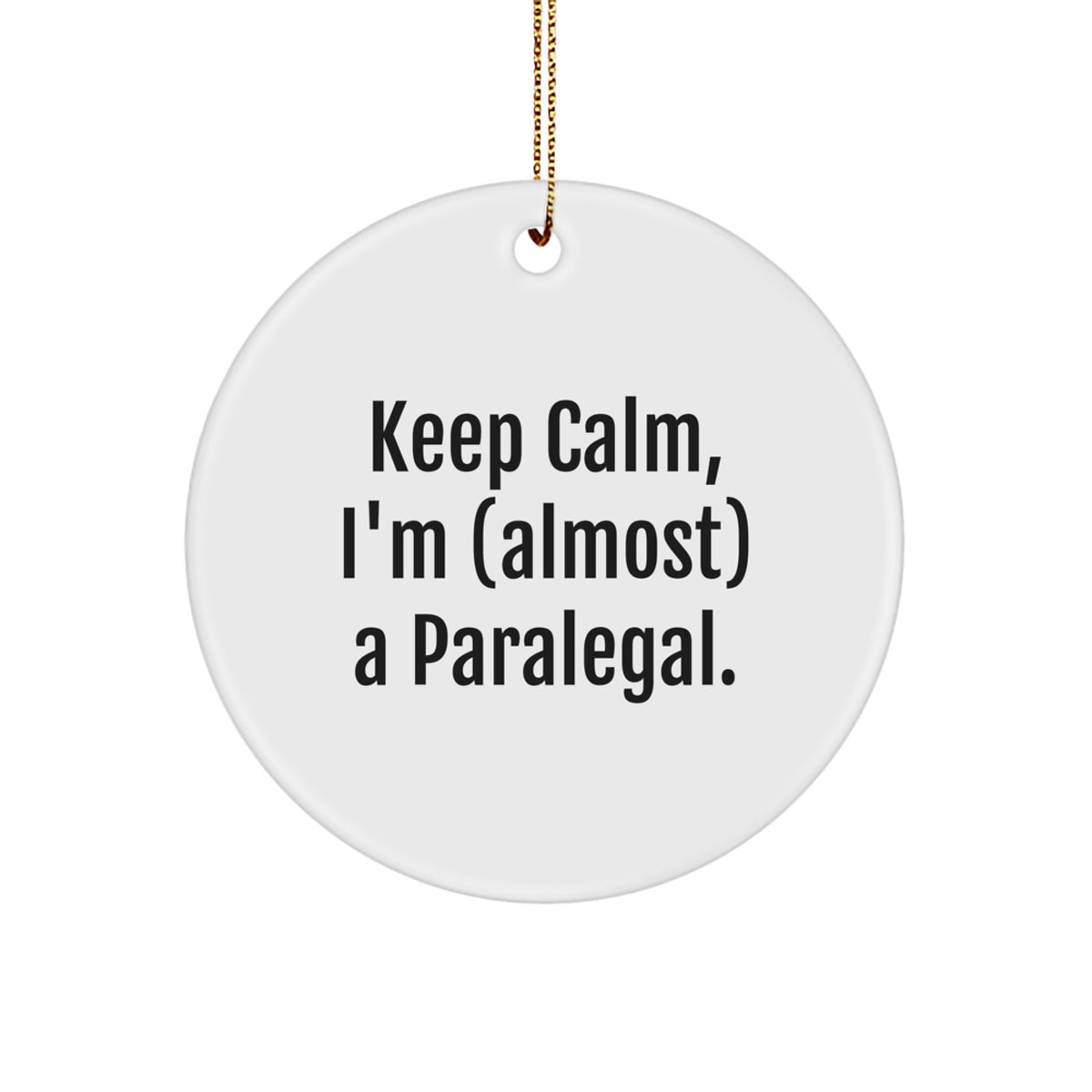 Quirky Paralegal Novelty Bright Christmas Ornament for Friends Gift - Image 1
