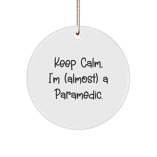 Paramedic Circle Christmas Ornament Gift for a Best Friend - Keep Calm - Image 1