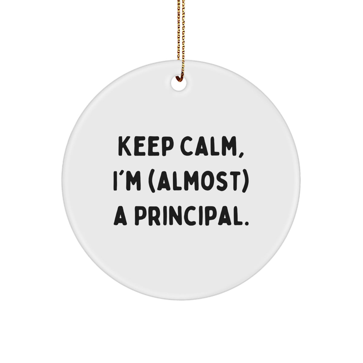 Principal Circle Ornament Keepsake for Him Christmas Tree Gift - Image 1