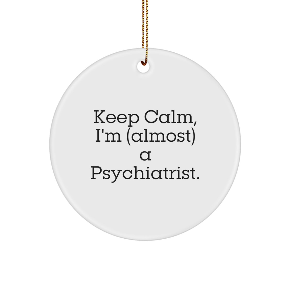 Psychiatrist Circle Christmas Ornament Gift for Neighbors, Collectible - Image 1