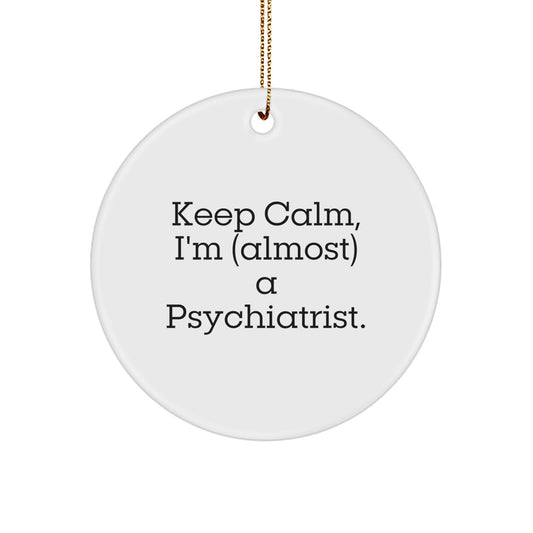 Psychiatrist Circle Christmas Ornament Gift for Neighbors, Collectible - Image 1