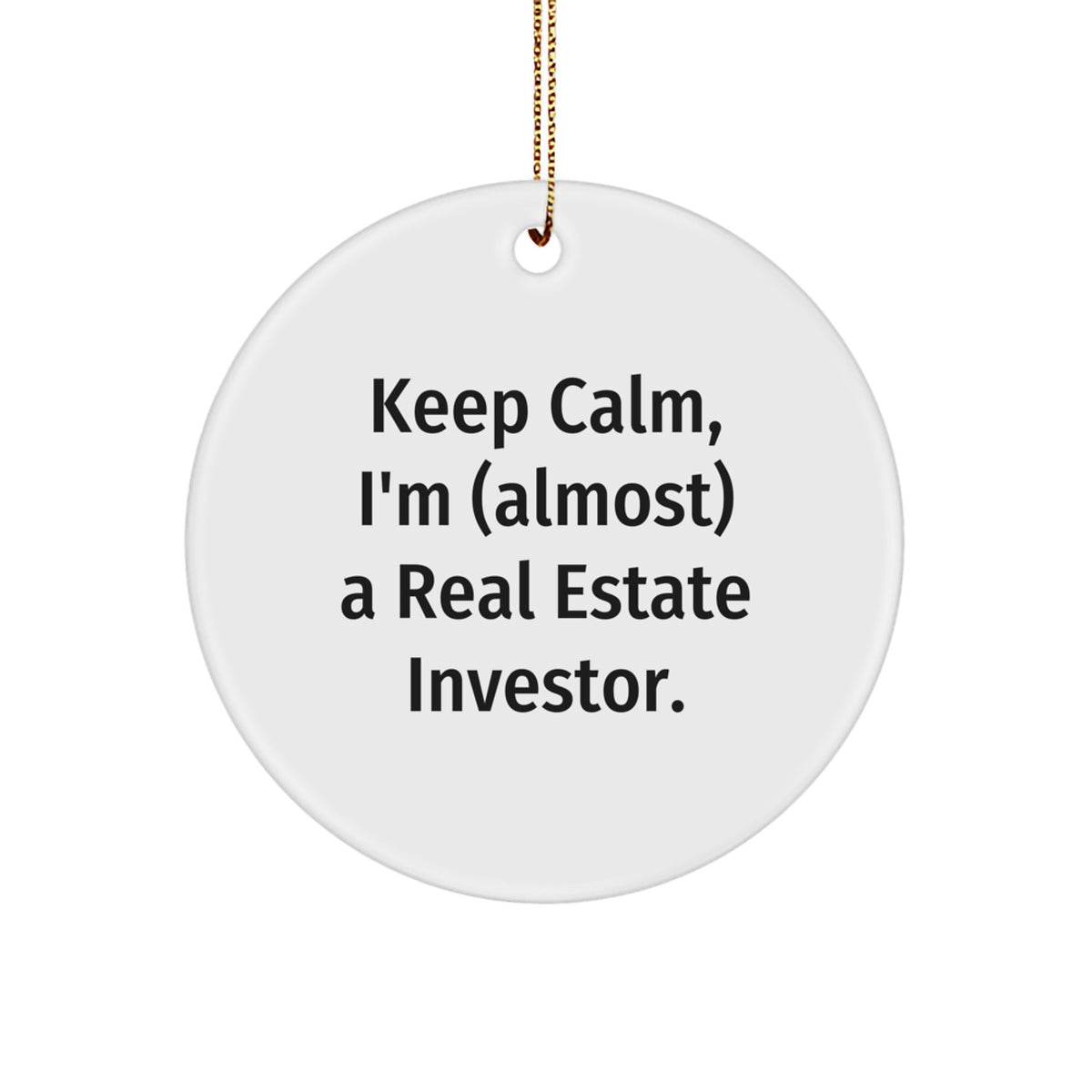 Real Estate Investor Treasure Circle Ornament for Family Christmas Gift - Image 1