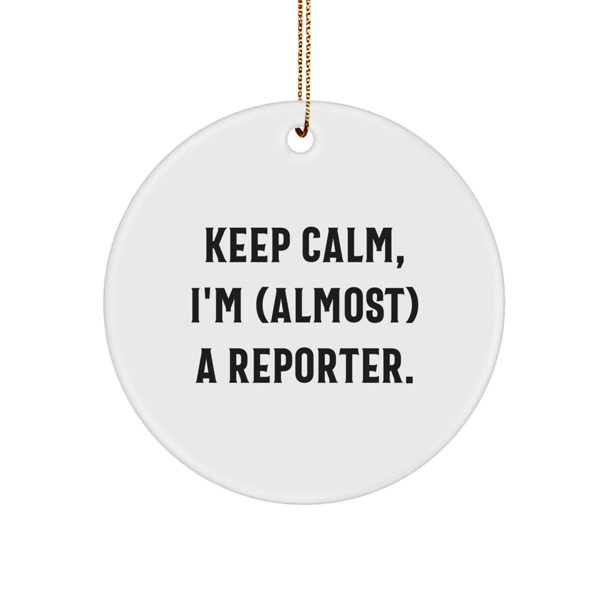 Christmas Gift Ornament for Her Reporter Present - Image 1