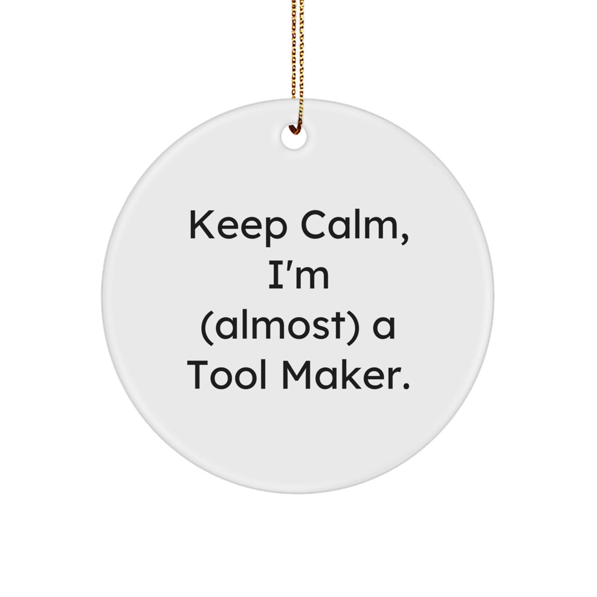 Circle Christmas Ornament Gift for Neighbors, Tool Maker, Collectible - Image 1