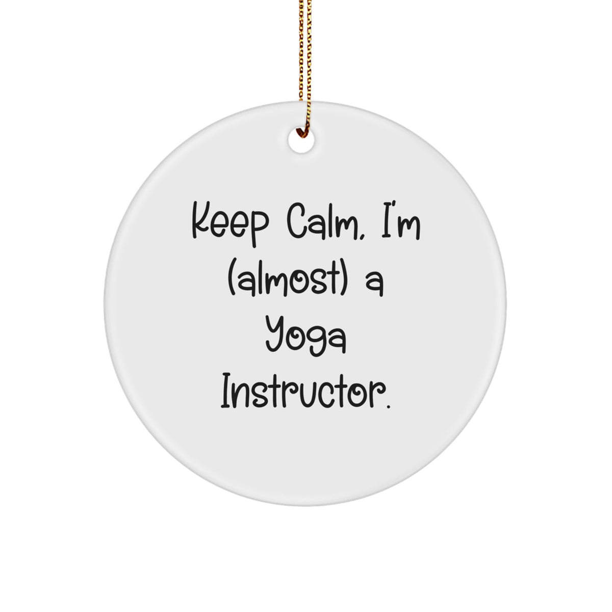 Christmas Gift Yoga Instructor Circle Ornament for Teens Surprise - Image 1