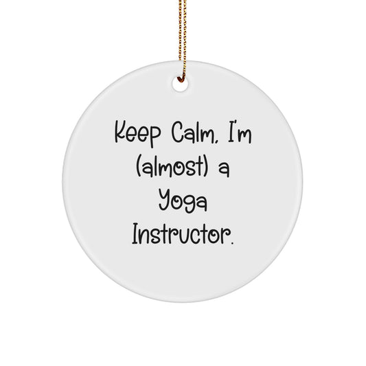 Christmas Gift Yoga Instructor Circle Ornament for Teens Surprise - Image 1