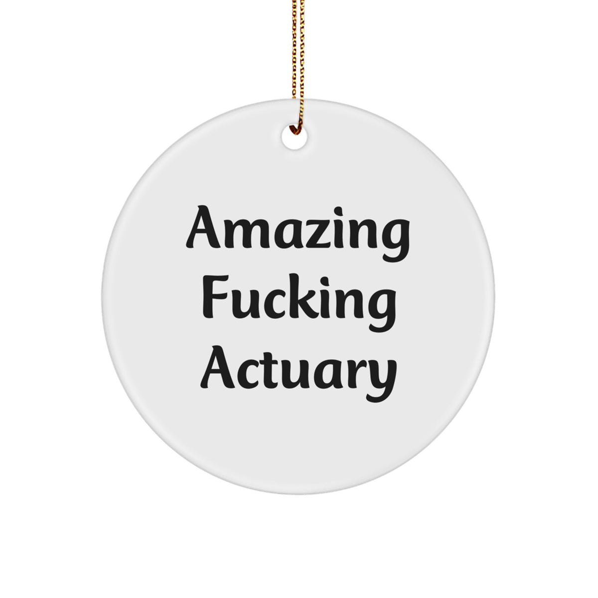 Circle Christmas Ornament Gift for Neighbors - Funny Actuary, Amazing - Image 1