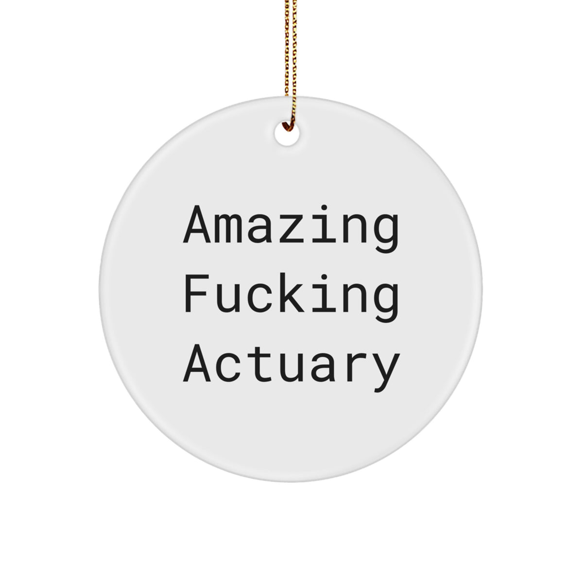 Playful Actuary Christmas Ornament for Friends Gift - Image 1