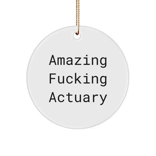 Playful Actuary Christmas Ornament for Friends Gift - Image 1