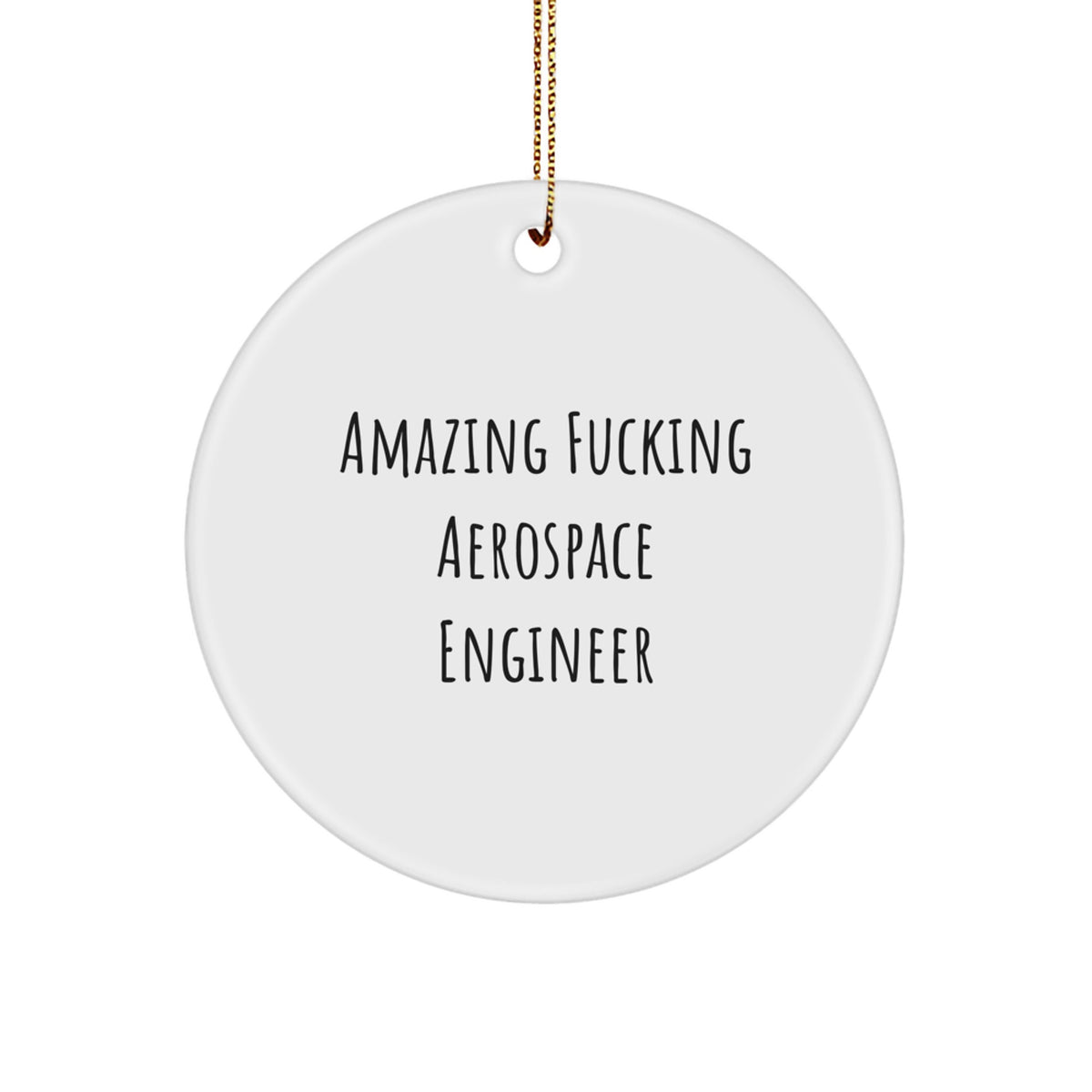 Bold Aerospace Engineer Christmas Ornament for Friends Novelty Gift - Image 1
