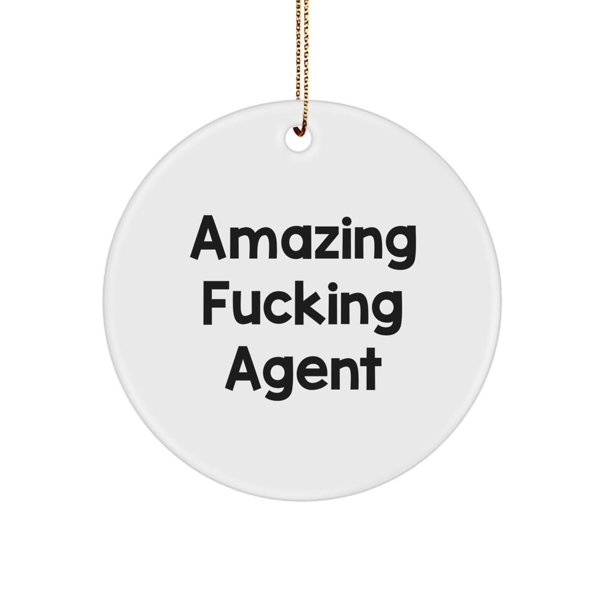 Christmas Gift Surprise Agent Circle Holiday Bright Ornament for Teens - Image 1