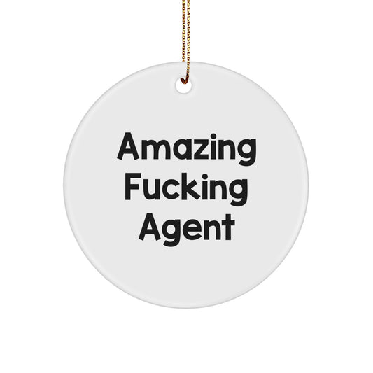 Christmas Gift Surprise Agent Circle Holiday Bright Ornament for Teens - Image 1