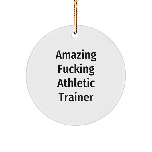 Athletic Trainer Circle Christmas Ornament Gift for Coworkers – Amazing - Image 1