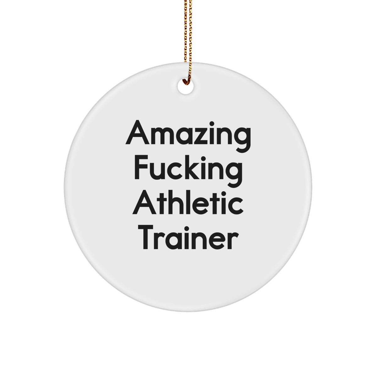 Christmas Gift for Her Athletic Trainer Circle Ornament Present - Image 1
