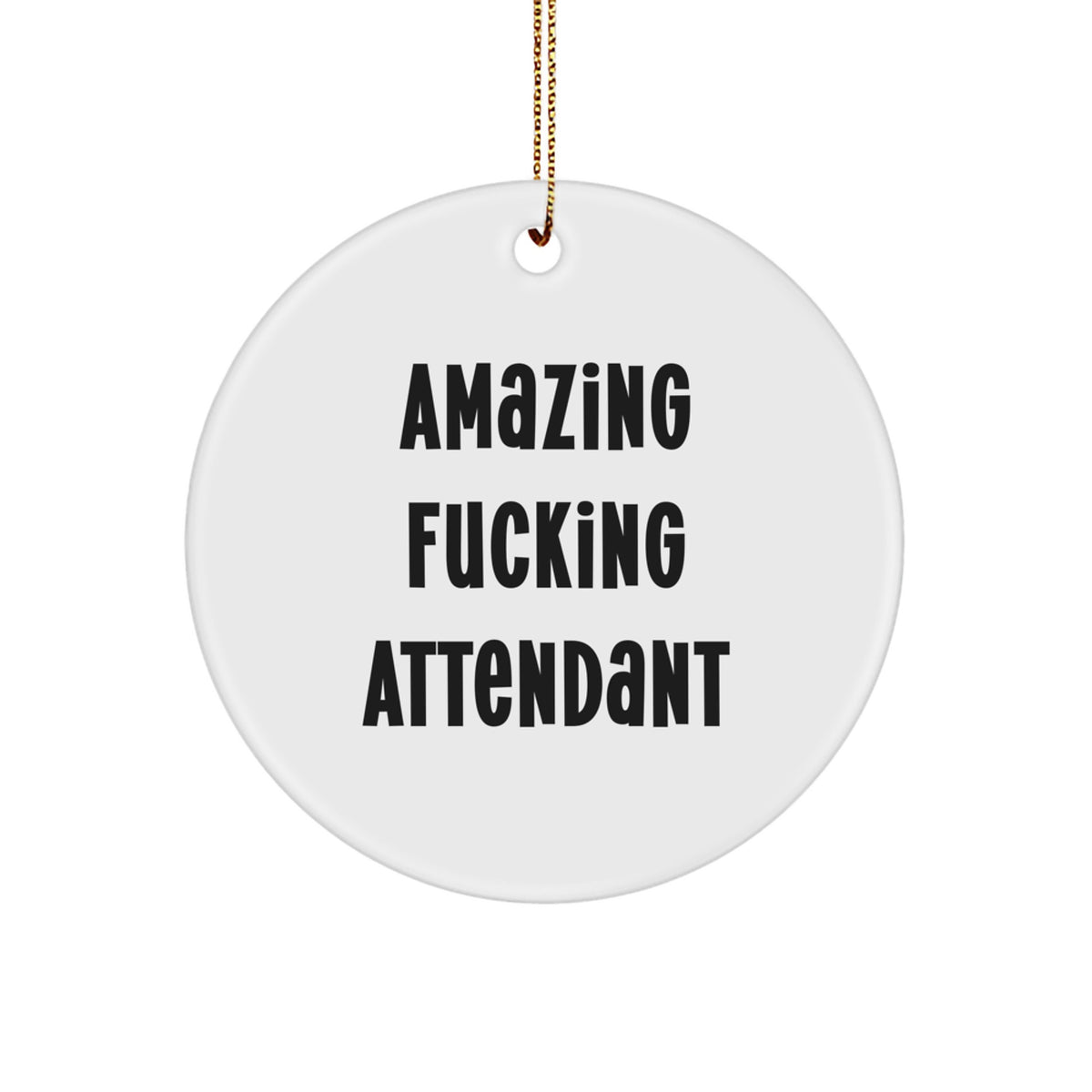 Attendant Circle Ornament Idea Gift for Coworkers Christmas - Image 1