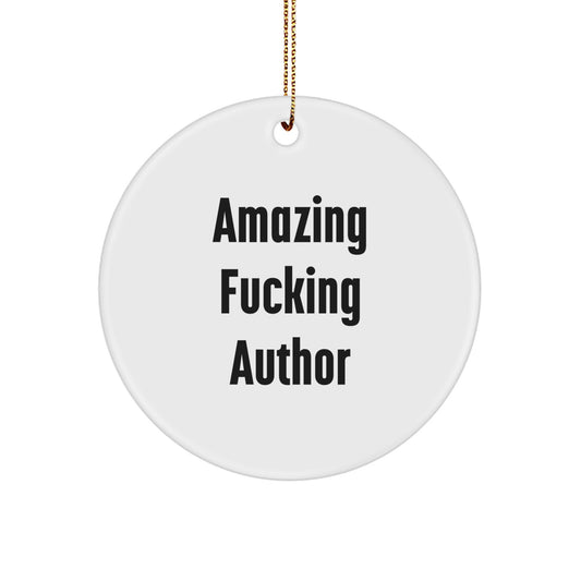 Bold Author Novelty Christmas Ornament for Friends Present Gift - Image 1
