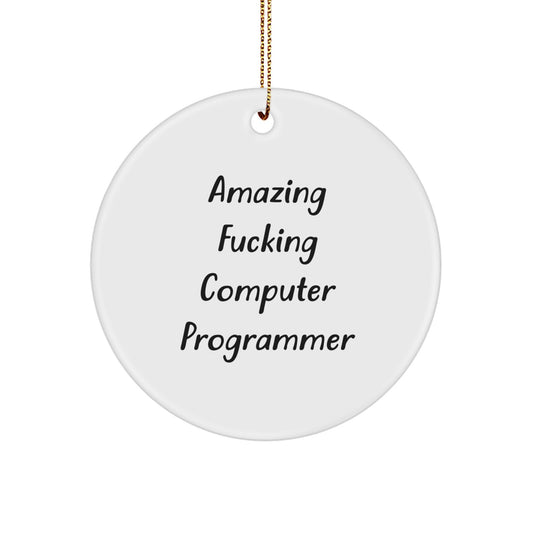 Christmas Gift Keepsake Ornament for Her Amazing Fucking Computer - Image 1