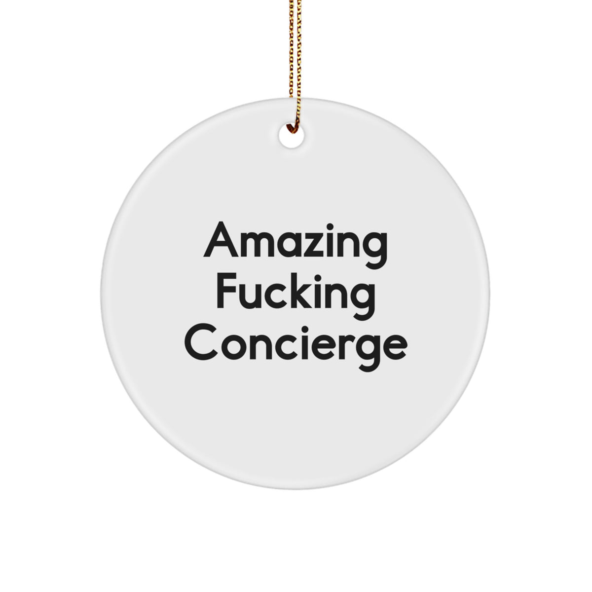 Concierge Keepsake Durable White Christmas Ornament for Him Gift - Image 1