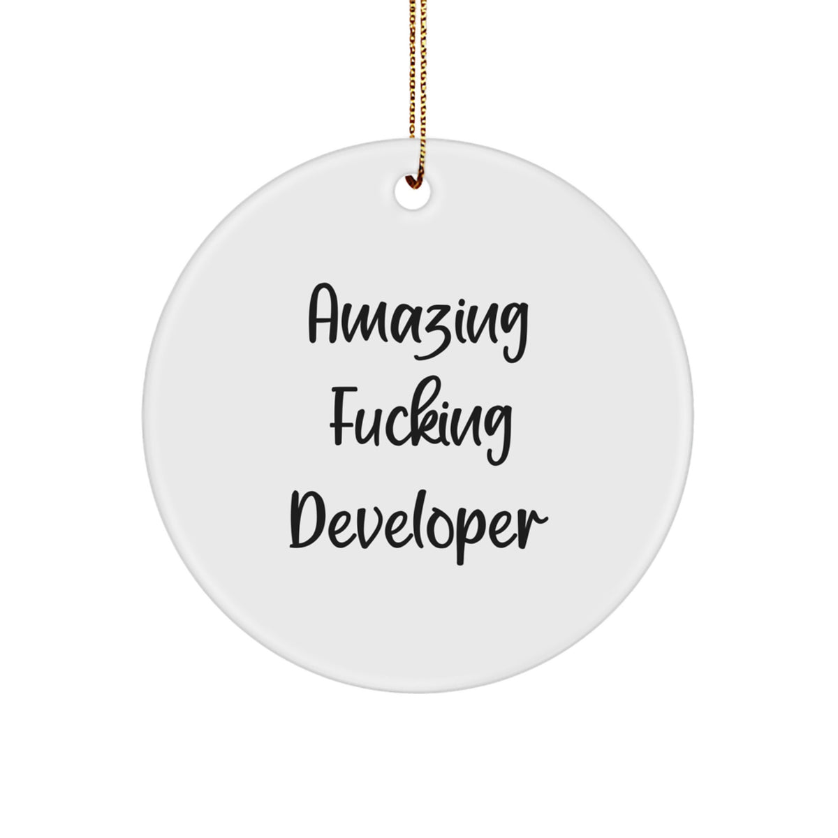 Amazing F**king Developer Christmas Ornament Keepsake for Him Gift - Image 1