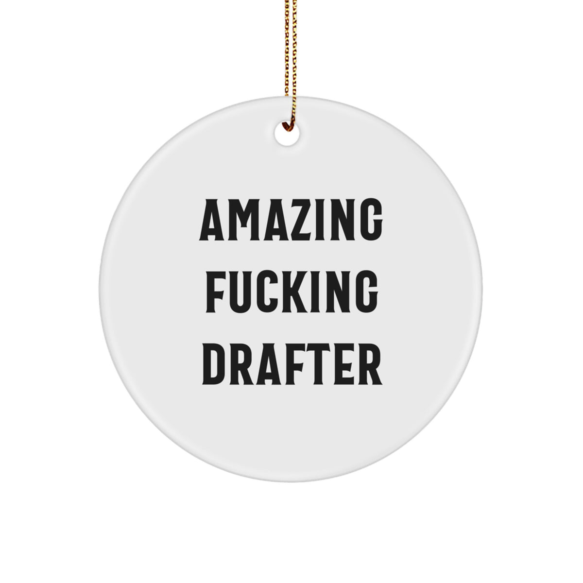 Amazing Fitting Drafter Keepsake Holiday Christmas Ornament for Him Gift - Image 1