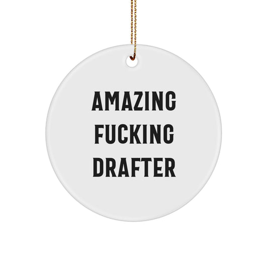 Amazing Fitting Drafter Keepsake Holiday Christmas Ornament for Him Gift - Image 1