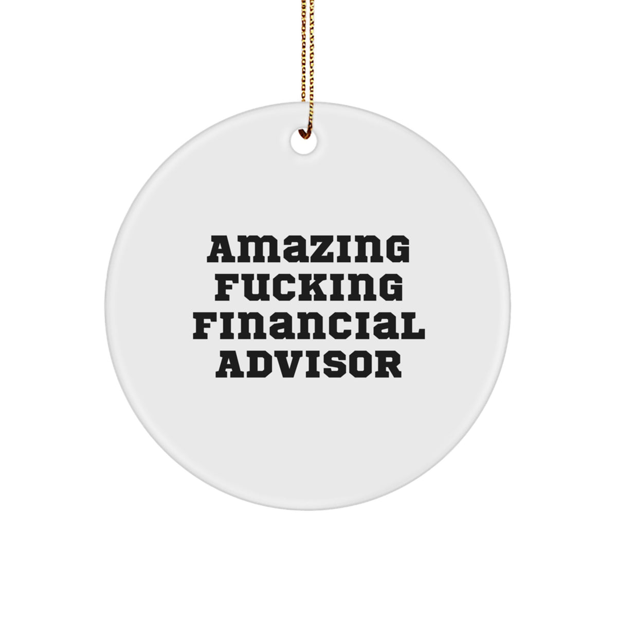 Financial Advisor Circle Ornament Idea for Coworkers Christmas Gift - Image 1