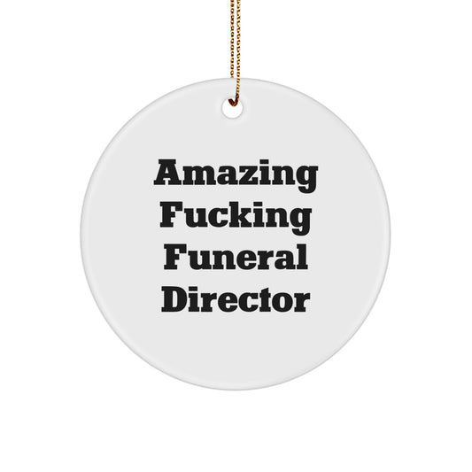 Amazing Fucking Funeral Director Christmas Ornament Gift for Kids - Image 1