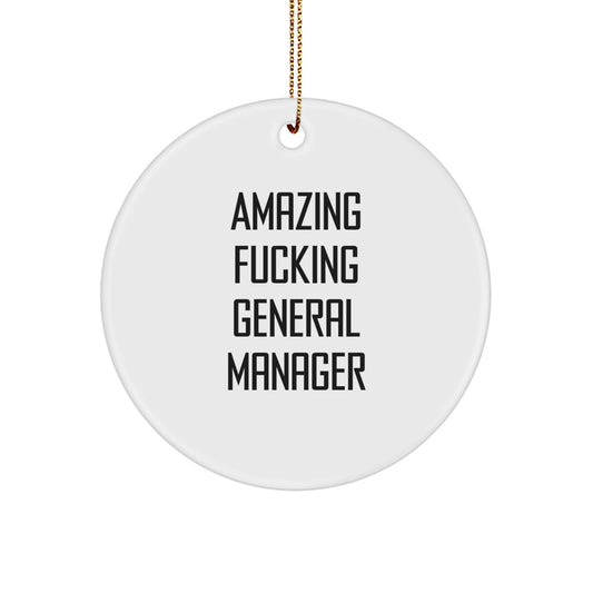 General Manager Circle Ornament Favorite for Kids Christmas Gift - Image 1