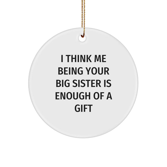 Big Sister Keepsake Christmas Ornament for Her Heartwarming Memory Gift - Image 1