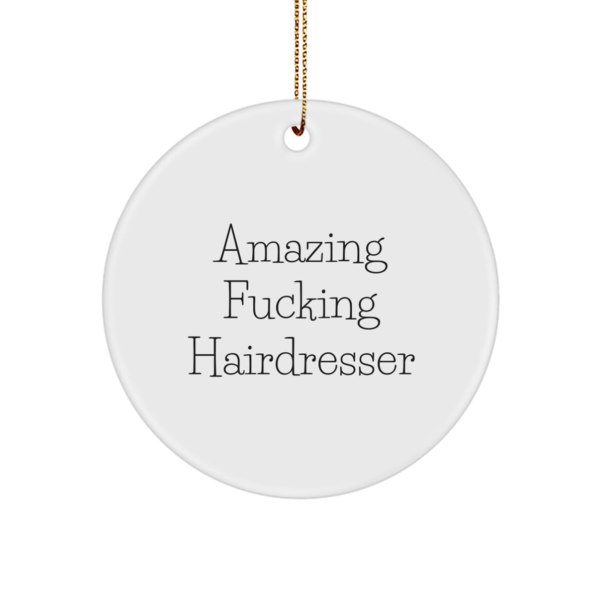 Hairdresser Circle Ornament Amazing Hairdresser Gift for Coworkers - Image 1