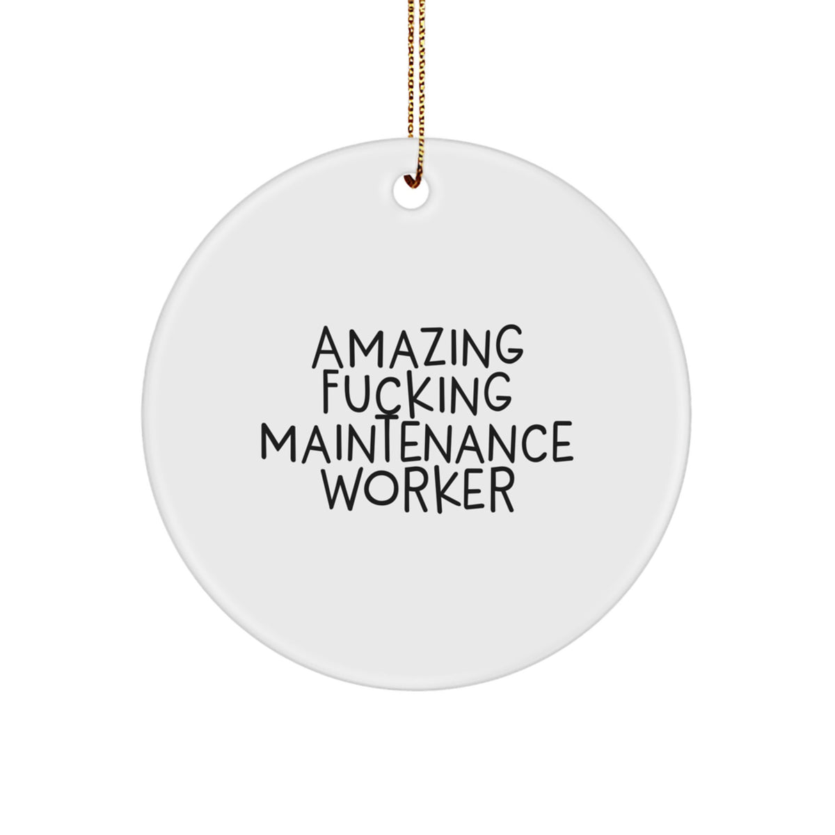 Christmas Gift Surprise for Teens Maintenance Worker Circle Ornament - Image 1