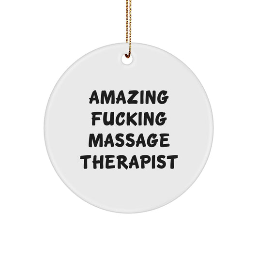 Massage Therapist Favorite Circle Ornament for Kids Christmas Gift - Image 1