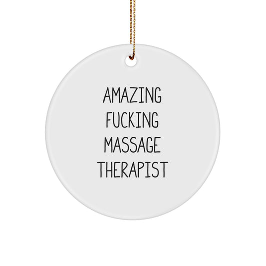 Massage Therapist Treasure Circle Ornament for Family Christmas Gift - Image 1