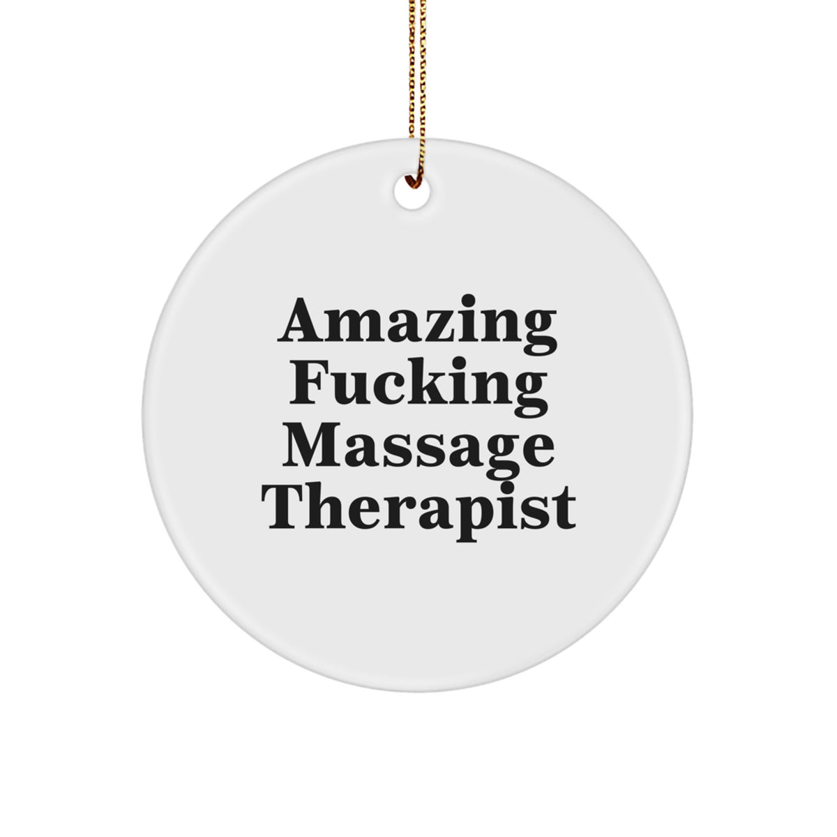 Christmas Gift Surprise for Teens Massage Therapist Circle Ornament - Image 1