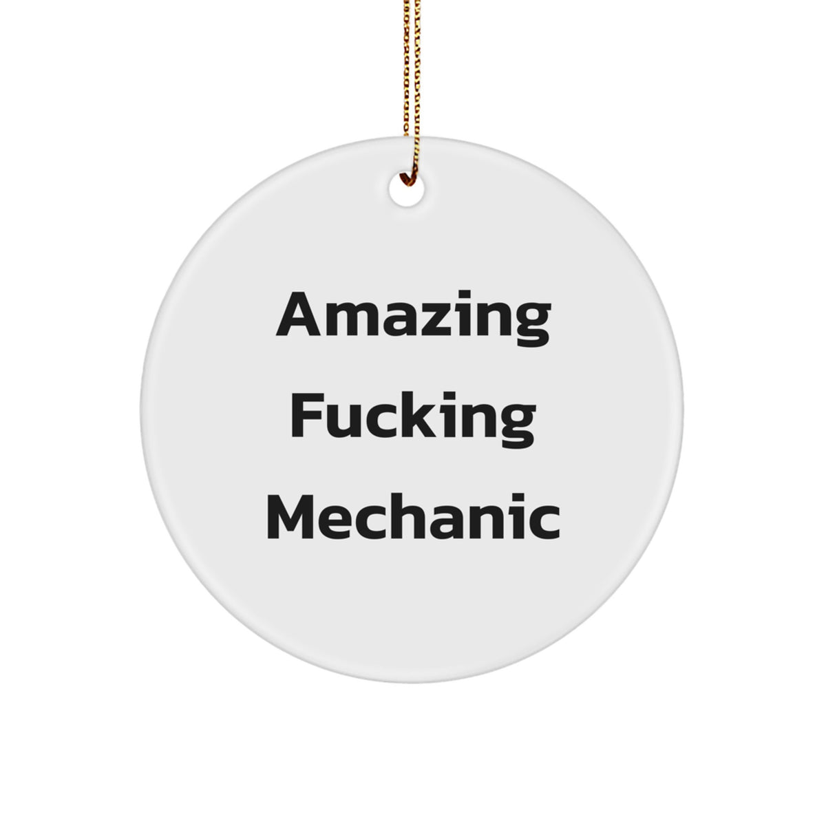 Christmas Ornament Gift Amazing Fucking Mechanic Keepsake for Coworkers - Image 1